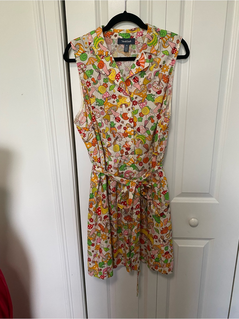 ModCloth Multicolor Mushroom Sleeveless Dress